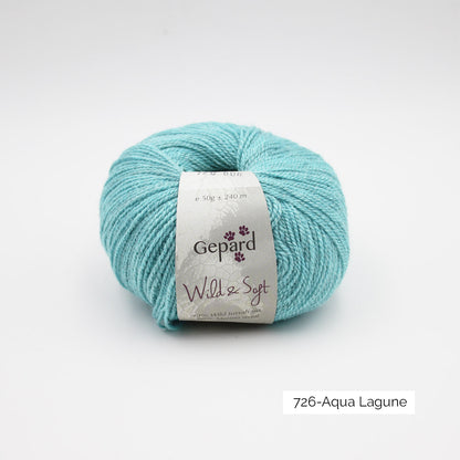 Pelote de Wild & Soft de Gepard Garn coloris 726 Aqua Lagune