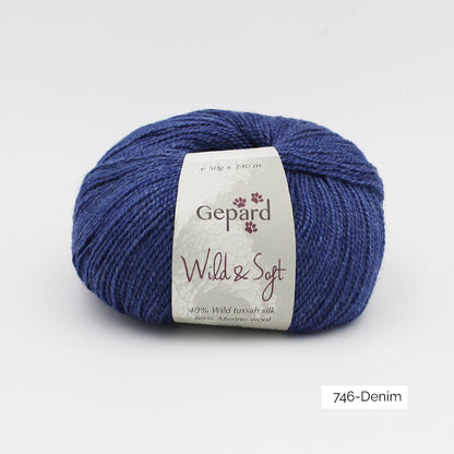 Pelote de Wild & Soft de Gepard Garn coloris 746 Denim