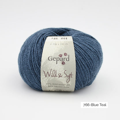 Pelote de Wild & Soft de Gepard Garn coloris 766 Blue Teal