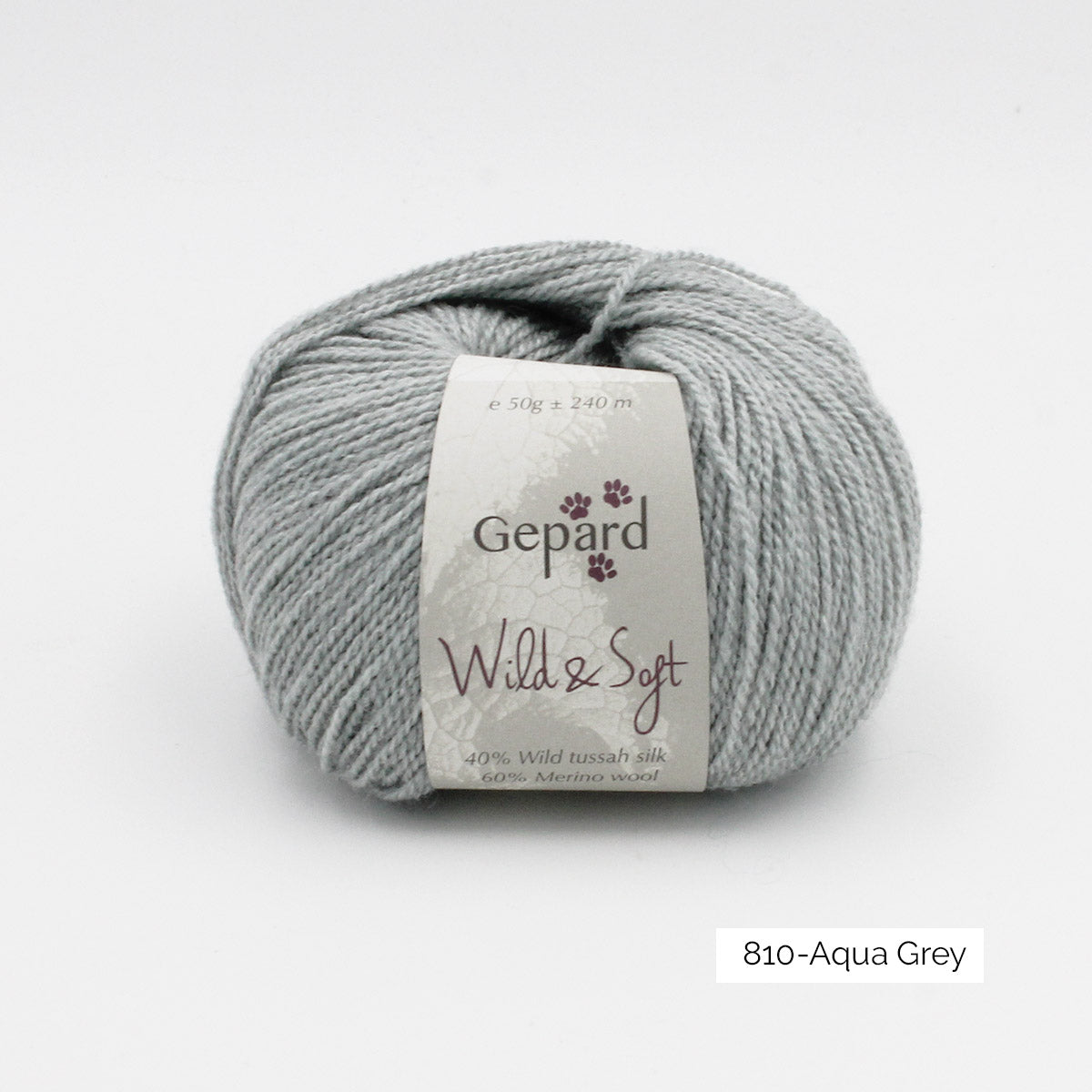 Pelote de Wild & Soft de Gepard Garn coloris 810 Aqua Grey