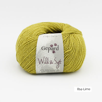 Pelote de Wild & Soft de Gepard Garn coloris 814 Lime
