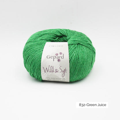 Pelote de Wild & Soft de Gepard Garn coloris 832 Green Juice