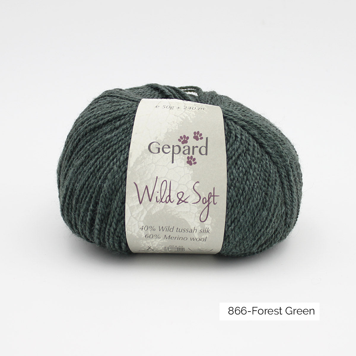 Pelote de Wild & Soft de Gepard Garn coloris 866 Forest Green