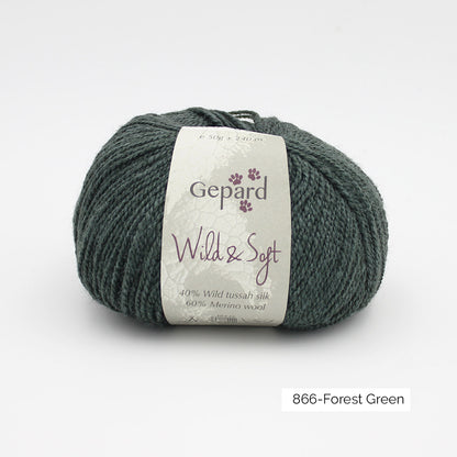 Pelote de Wild & Soft de Gepard Garn coloris 866 Forest Green
