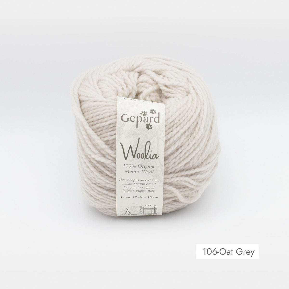 Pelote de Woolia de Gepard Garn coloris 106 Oat Grey