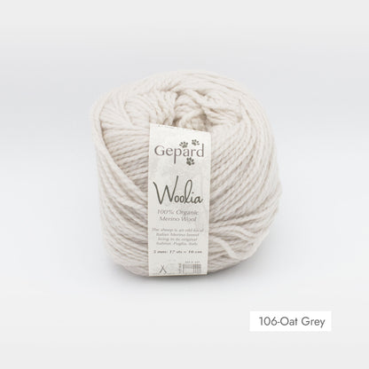 Pelote de Woolia de Gepard Garn coloris 106 Oat Grey