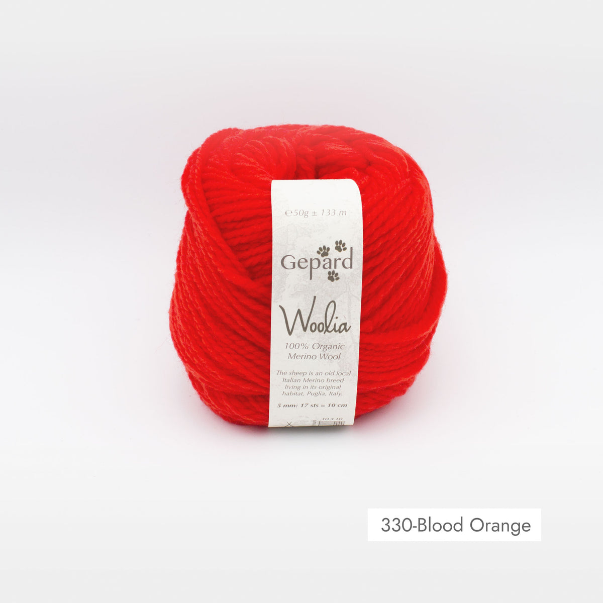 Pelote de Woolia de Gepard Garn coloris 330 Blood Orange