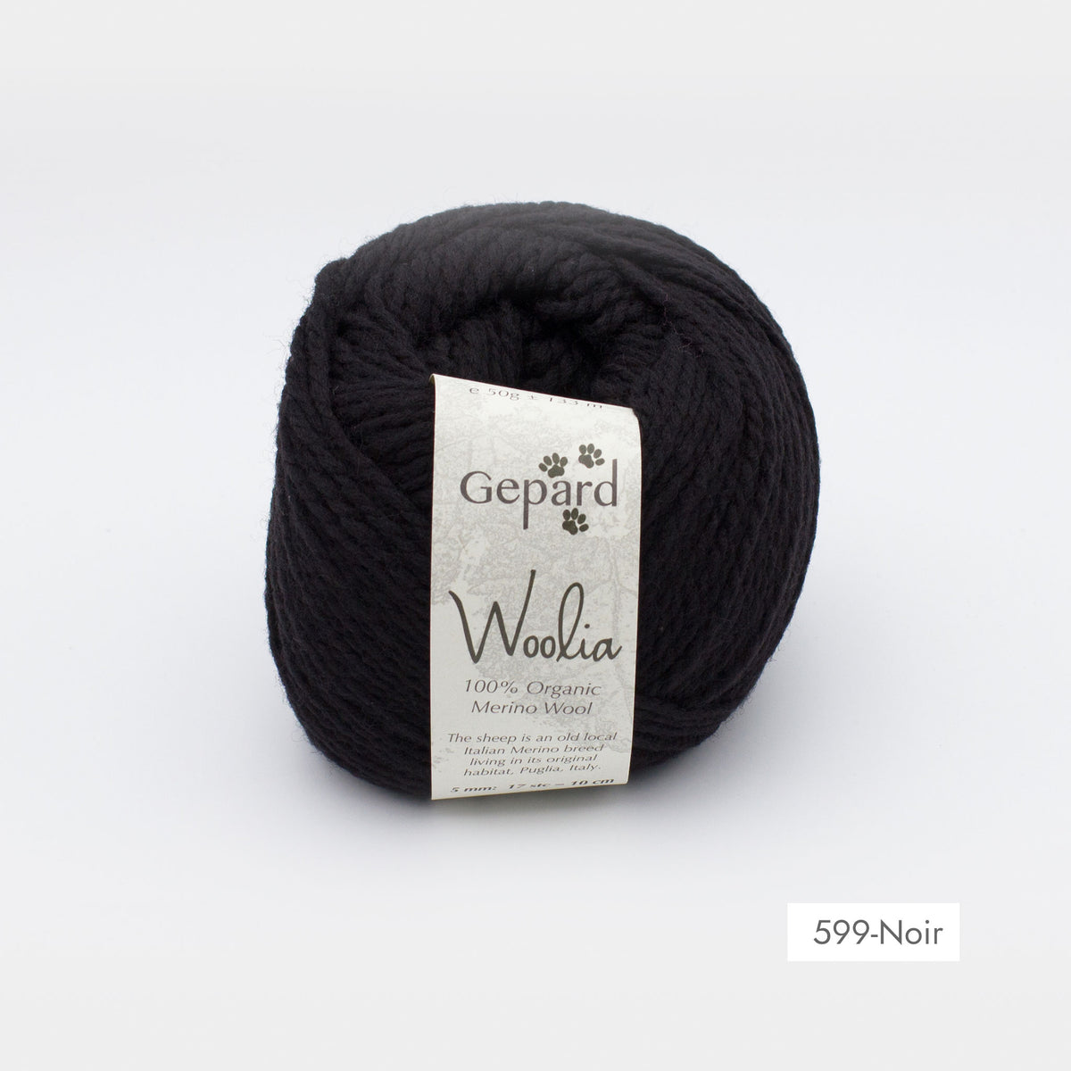 Pelote de Woolia de Gepard Garn coloris 599 Noir