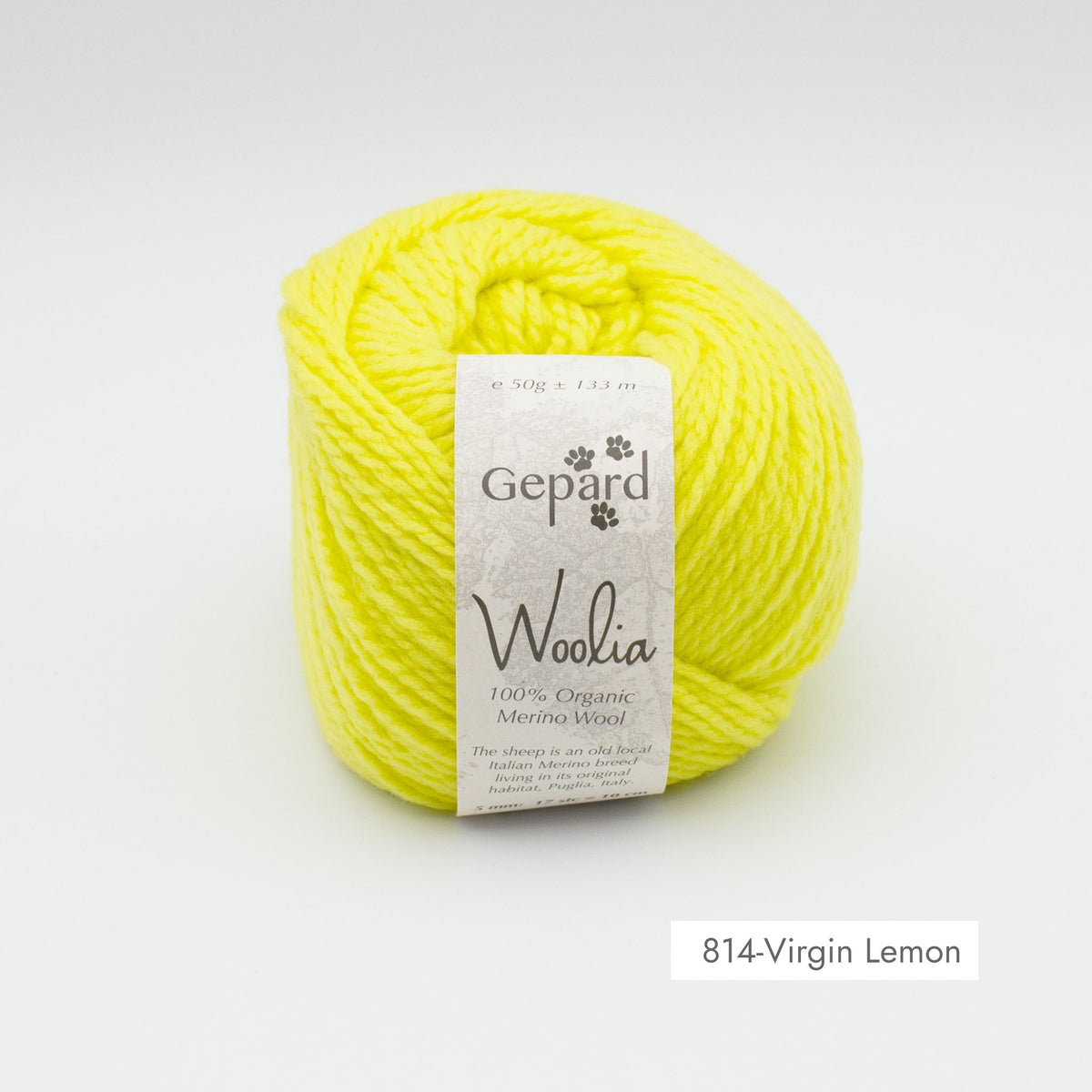 Pelote de Woolia de Gepard Garn coloris 814 Virgin Lemon