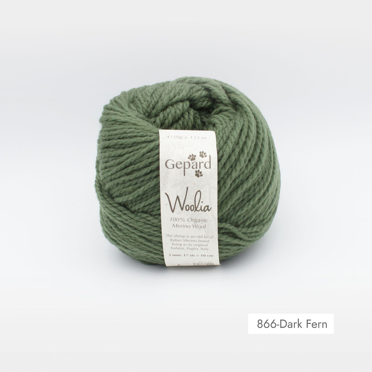 Pelote de Woolia de Gepard Garn coloris 866 Dark Fern