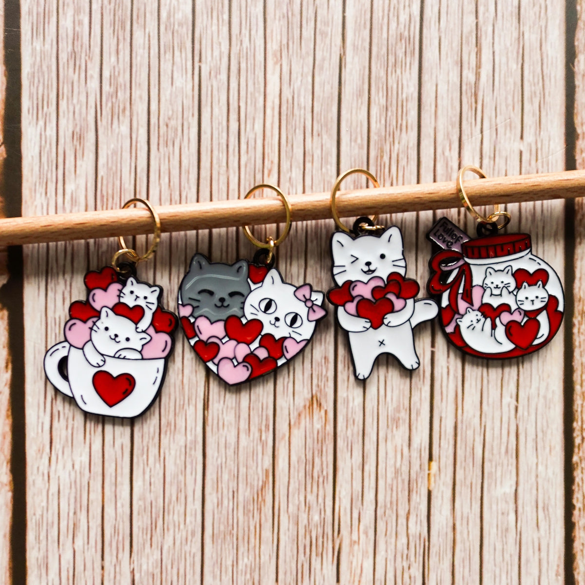 Set d'anneaux marqueurs Hello Kim, modèle 36 Be My Chalentine (fixes)