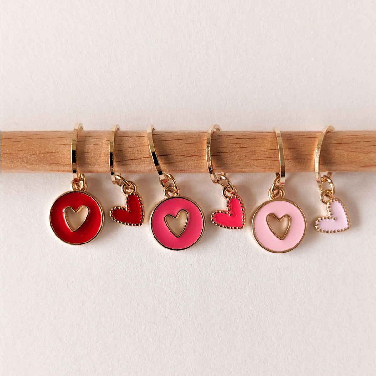 Set d'anneaux marqueurs Hello Kim, modèle 25 Mon Coeur, Mon Amour (fixes)