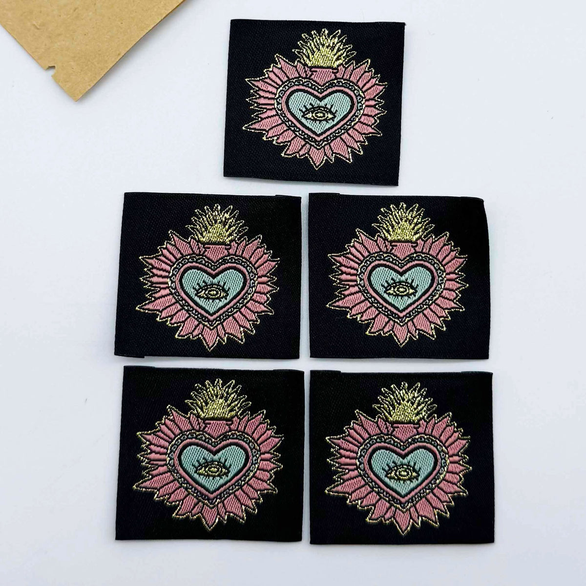 Etiquette à coudre de Home Couture, modèle Ex Voto (noir - multico)
