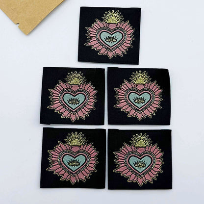 Etiquette à coudre de Home Couture, modèle Ex Voto (noir - multico)