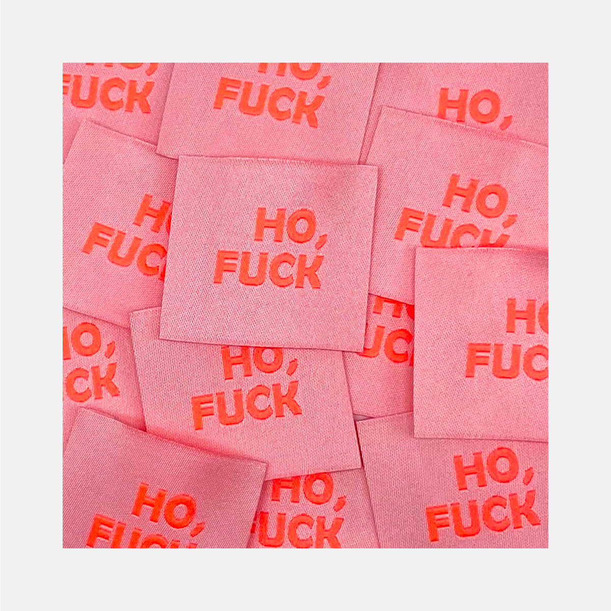 Etiquette à coudre de Home Couture, modèle Ho Fuck (fluo)