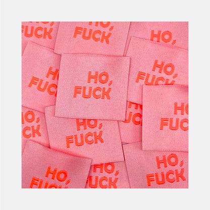Etiquette à coudre de Home Couture, modèle Ho Fuck (fluo)