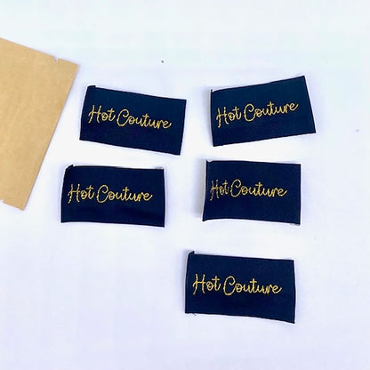 Etiquette à coudre de Home Couture, modèle Hot Couture (noir - lurex)