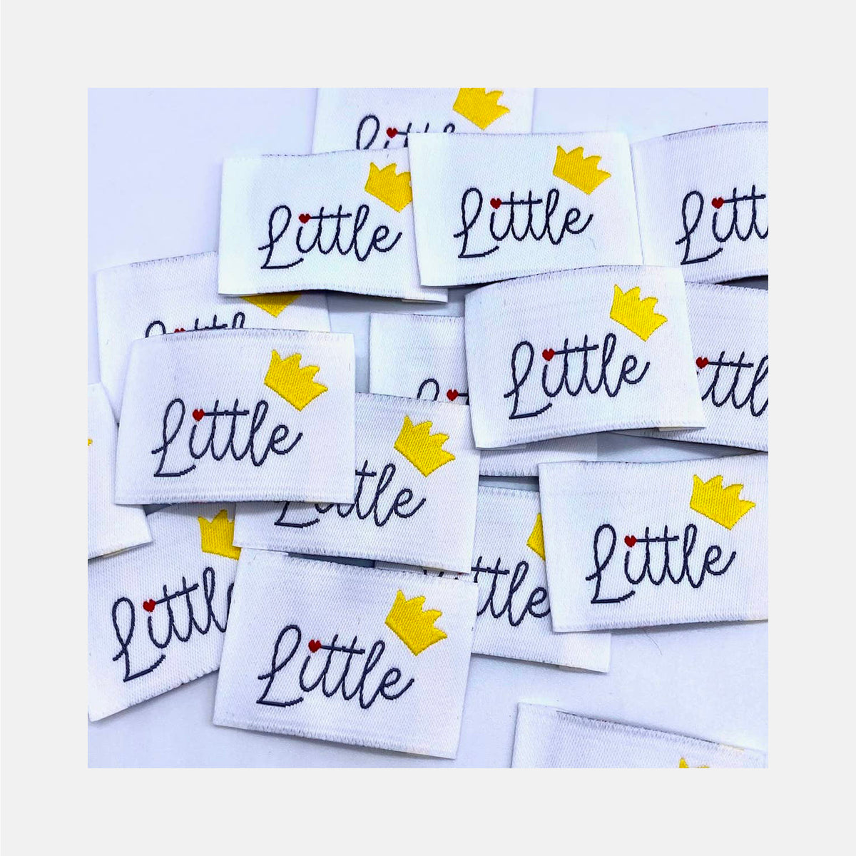 Etiquette à coudre de Home Couture, modèle Little Prince•ss (blanc - noir)
