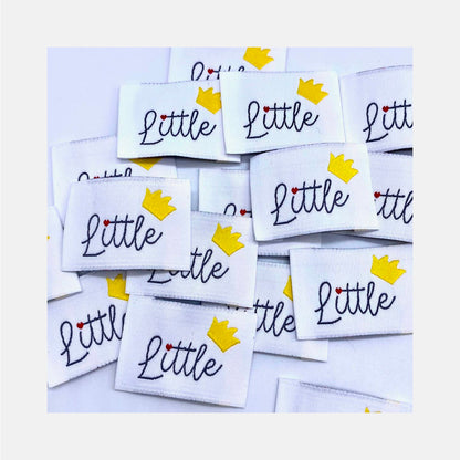 Etiquette à coudre de Home Couture, modèle Little Prince•ss (blanc - noir)
