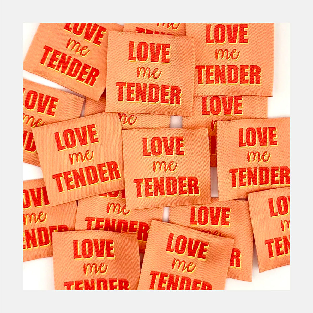 Etiquette à coudre de Home Couture, modèle Love me tender (corail)