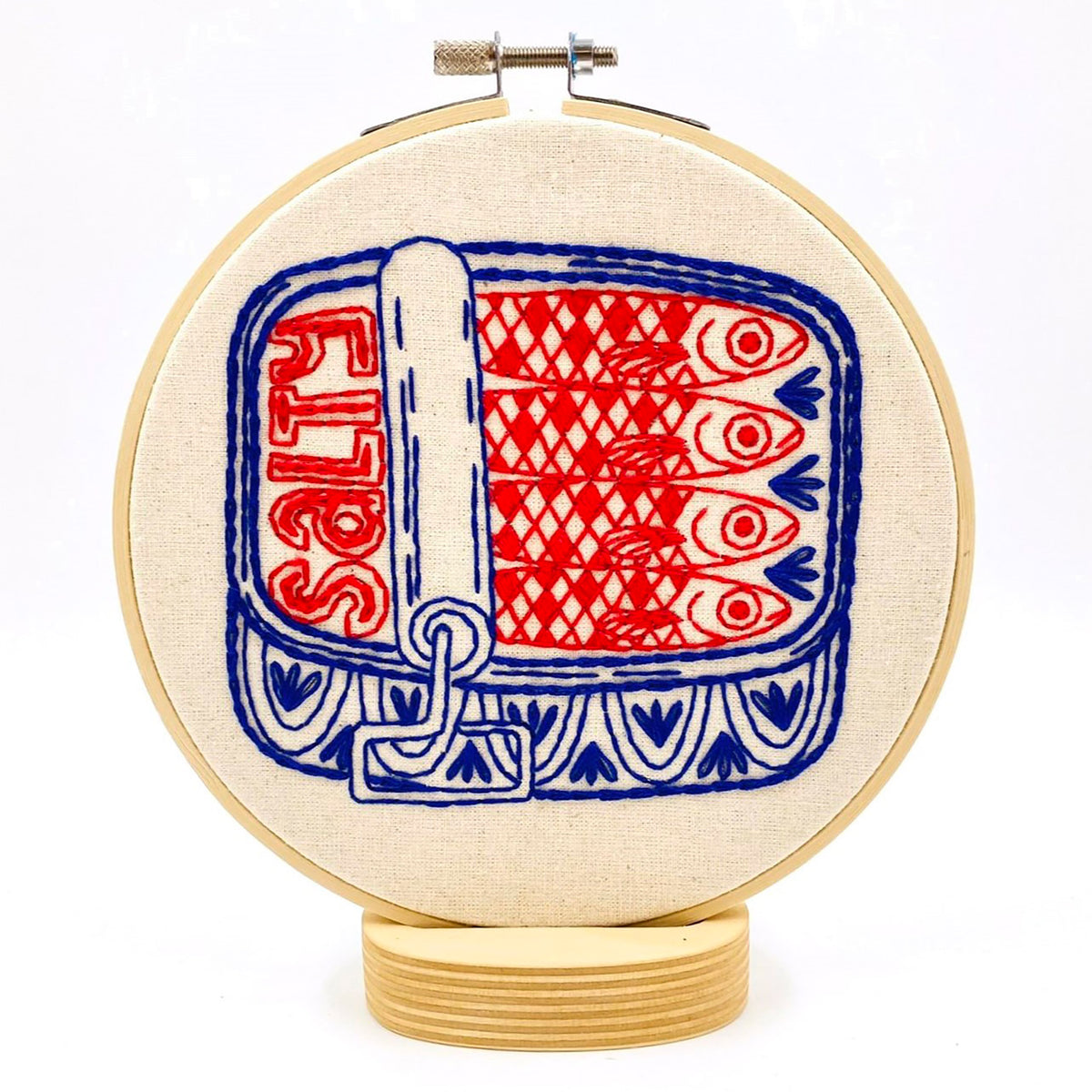 Kit de broderie Hook Line & Tinker, modèle Boîte de Sardines