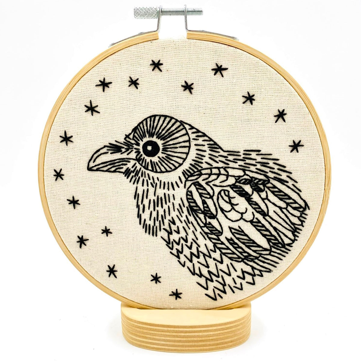 Kit de broderie Hook Line & Tinker, modèle Corbeau