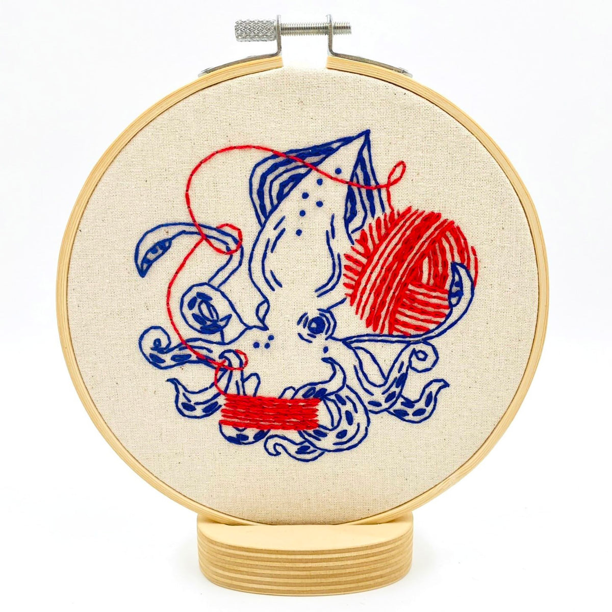 Kit de broderie Hook Line & Tinker, modèle Calamar qui bobine