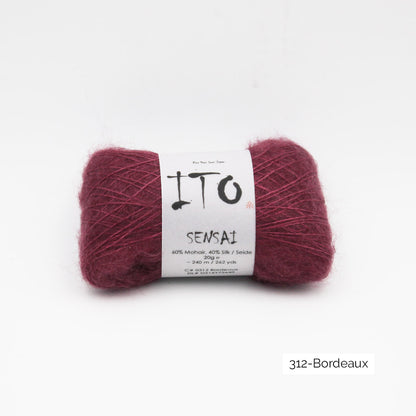 Pelote de Sensai de Ito, coloris 312 Bordeaux