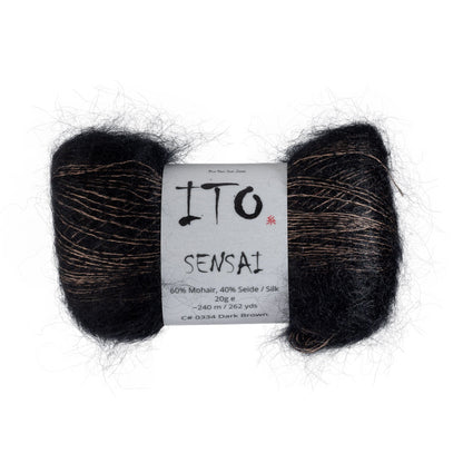 Pelote de Sensai de Ito, coloris 334 Dark Brown