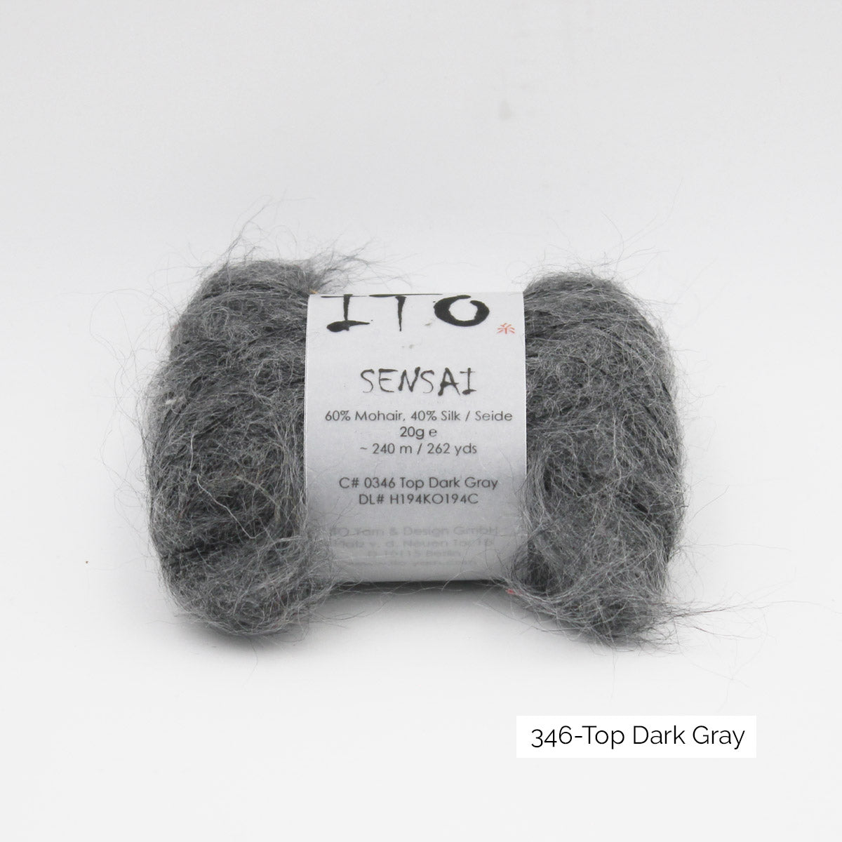 Pelote de Sensai de Ito, coloris 346 Top Dark Gray
