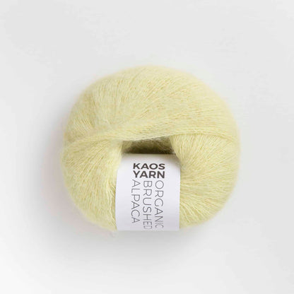 Pelote de Halo Brushed Alpaga de Kaos Yarn, coloris 2011 Optimistic