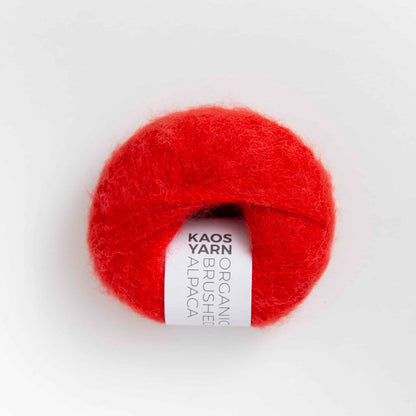 Pelote de Halo Brushed Alpaga de Kaos Yarn, coloris 2031 Passionate