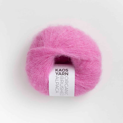 Pelote de Halo Brushed Alpaga de Kaos Yarn, coloris 2044 Bubbly