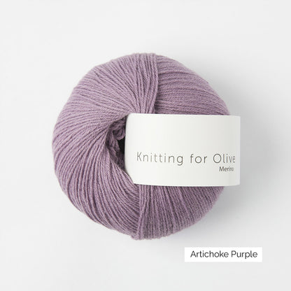 Pelote de Merino de Knitting for Olive (KFO) coloris Artichoke Purple