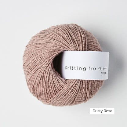Pelote de Merino de Knitting for Olive (KFO) coloris Dusty Rose