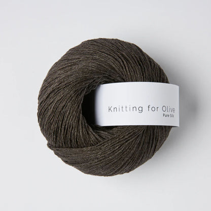 Pelote de Pure Silk de Knitting for Olive (KFO) coloris Brown Bear