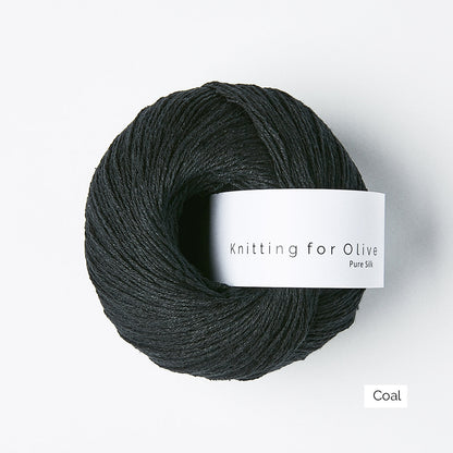 Pelote de Pure Silk de Knitting for Olive (KFO) coloris Coal