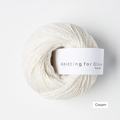 Pelote de Pure Silk de Knitting for Olive (KFO) coloris Cream