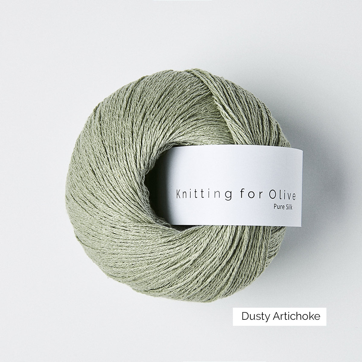 Pelote de Pure Silk de Knitting for Olive (KFO) coloris Dusty Artichoke