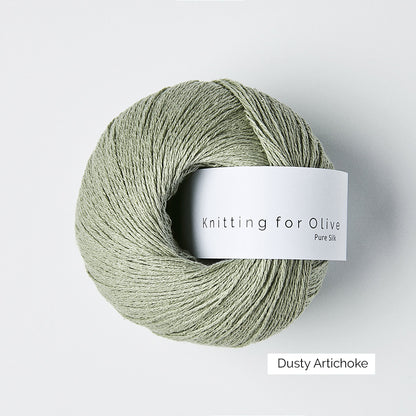 Pelote de Pure Silk de Knitting for Olive (KFO) coloris Dusty Artichoke
