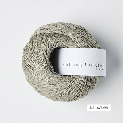 Pelote de Pure Silk de Knitting for Olive (KFO) coloris Lamb's Ear