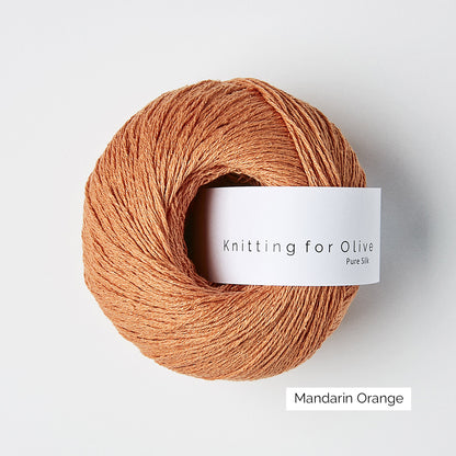 Pelote de Pure Silk de Knitting for Olive (KFO) coloris Mandarin Orange