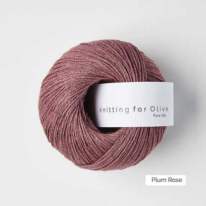 Pelote de Pure Silk de Knitting for Olive (KFO) coloris Plum Rose