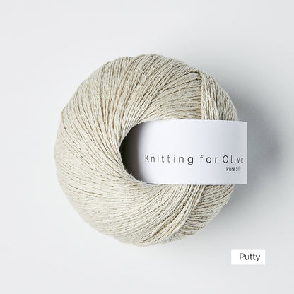 Pelote de Pure Silk de Knitting for Olive (KFO) coloris Putty