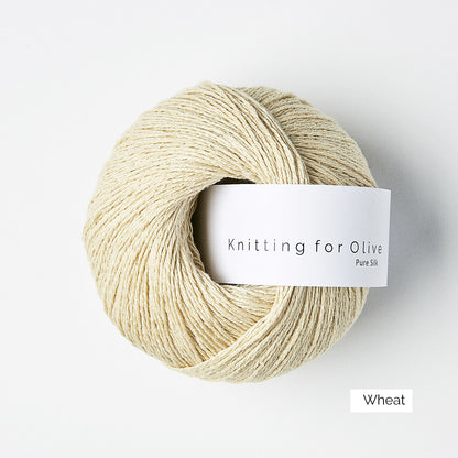 Pelote de Pure Silk de Knitting for Olive (KFO) coloris Wheat