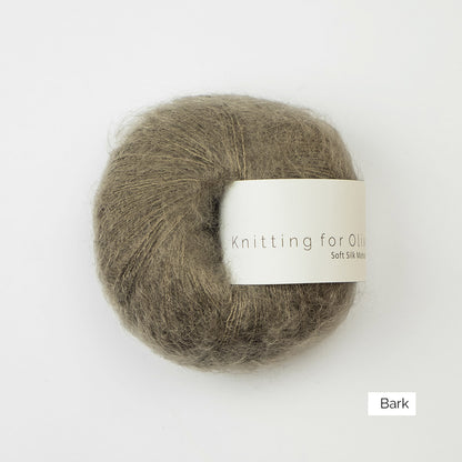 Pelote de Soft Silk Mohair de Knitting for Olive (KFO) coloris Bark