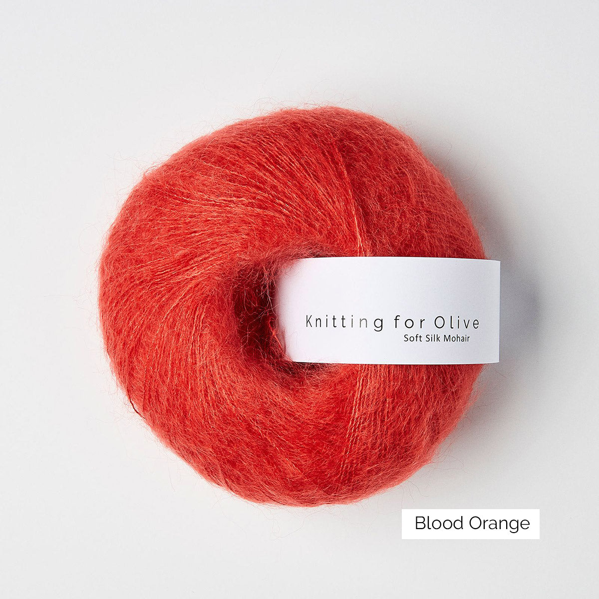 Pelote de Soft Silk Mohair de Knitting for Olive (KFO) coloris Blood Orange