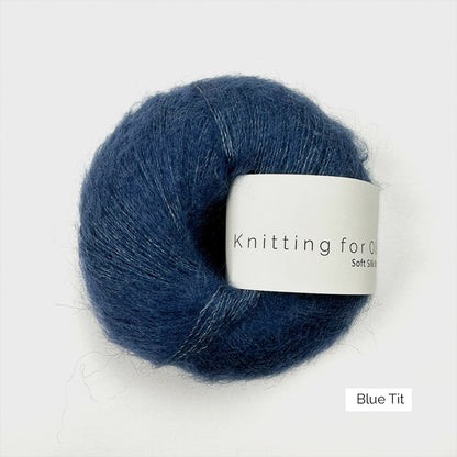 Pelote de Soft Silk Mohair de Knitting for Olive (KFO) coloris Blue Tit