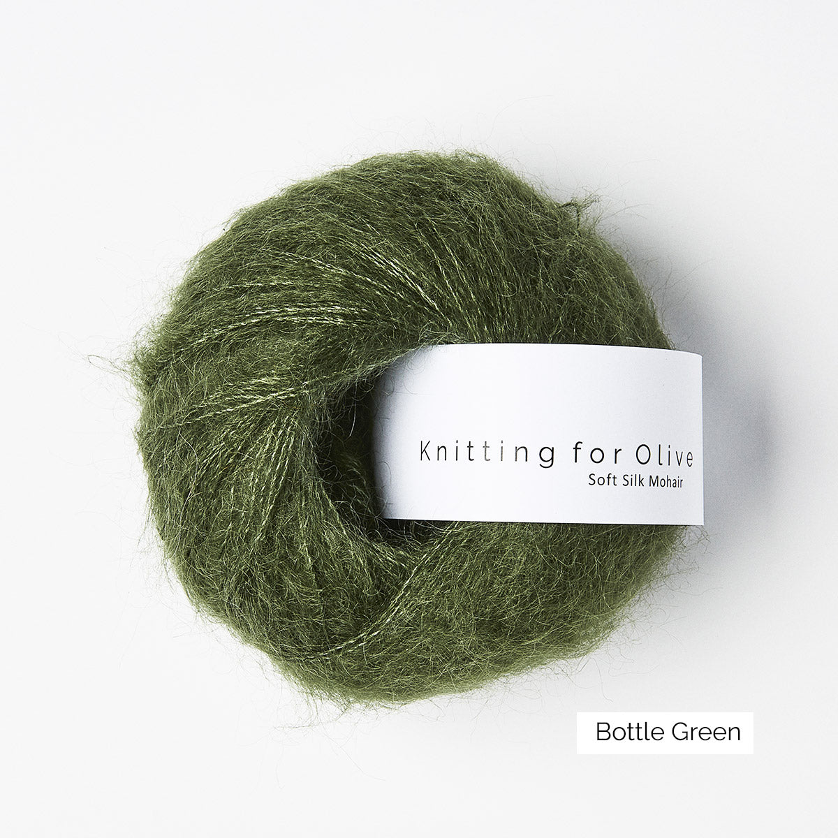 Pelote de Soft Silk Mohair de Knitting for Olive (KFO) coloris Bottle Green