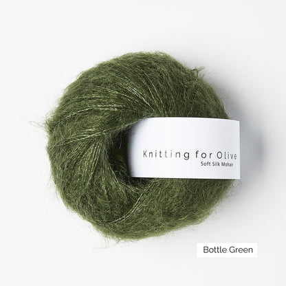 Pelote de Soft Silk Mohair de Knitting for Olive (KFO) coloris Bottle Green
